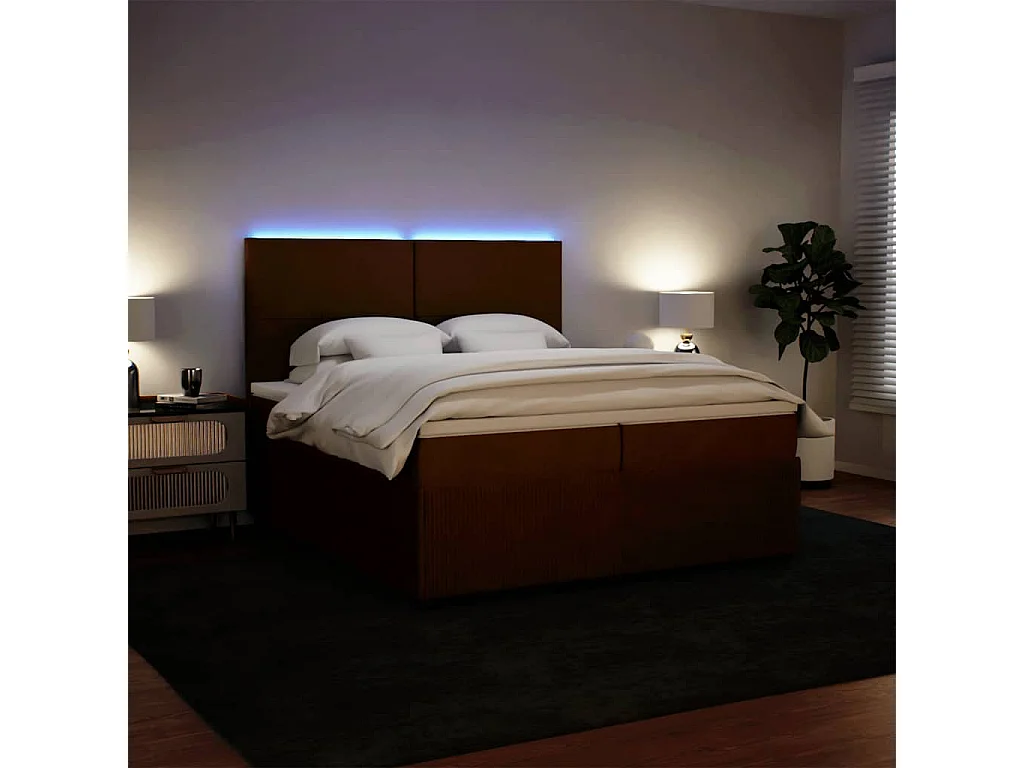 Cama box spring con colchón terciopelo rosa 200x200 cm