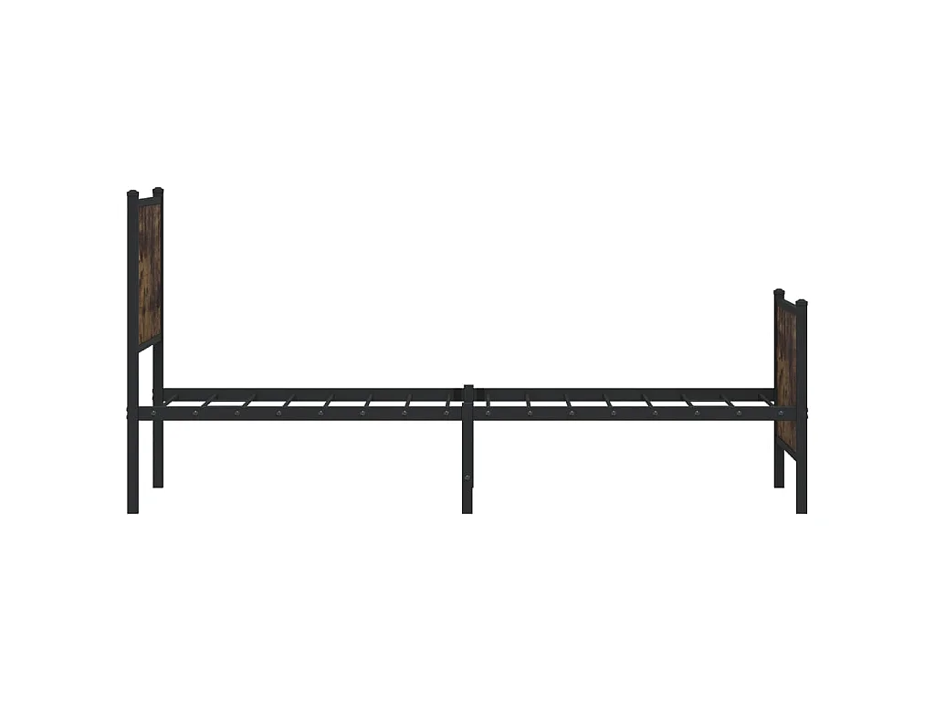 Bedframe zonder matras metaal gerookt eikenkleurig 90x200 cm