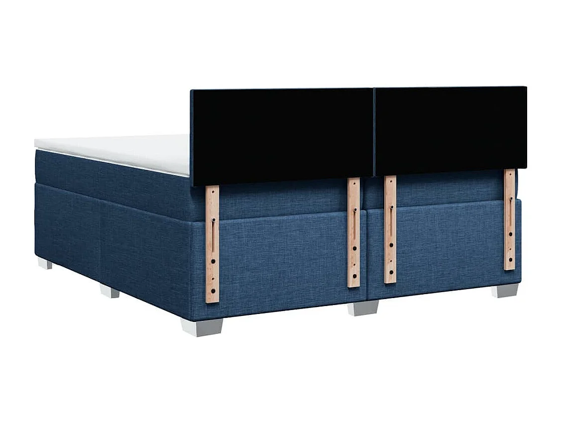 Boxspringbett mit Matratze Blau 200x200 cm Stoff