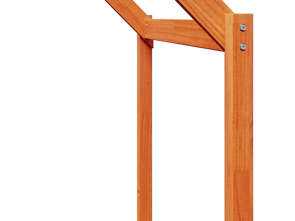 Letto a Soppalco con Tetto Cera 75x190cm Legno Massello di Pino