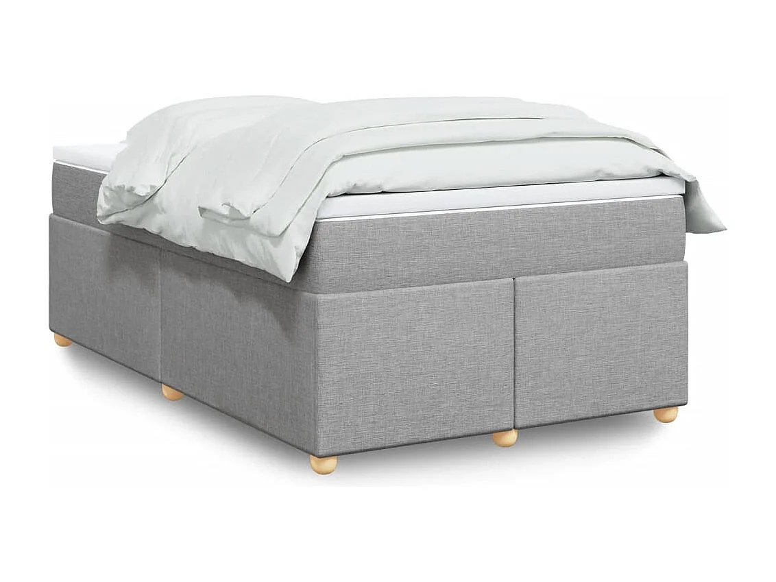 Boxspring met matras stof lichtgrijs 120x200 cm
