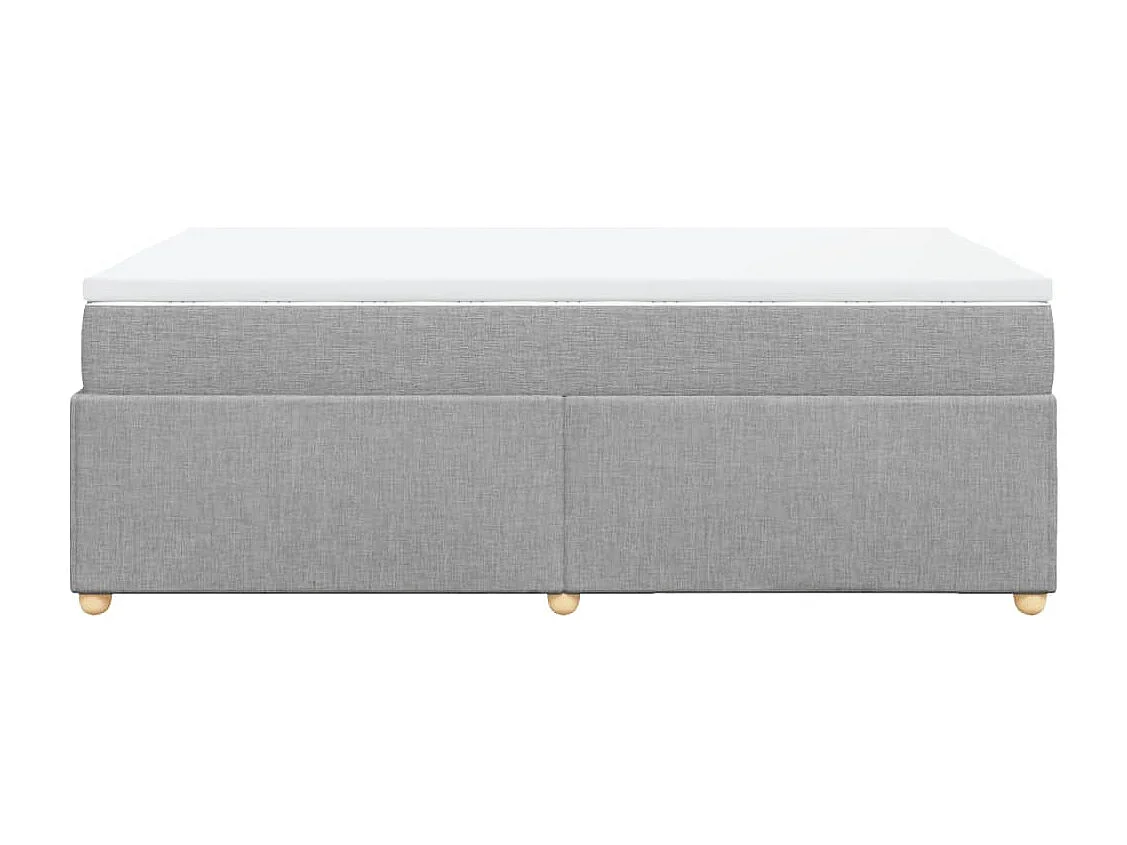 Boxspring met matras stof lichtgrijs 120x200 cm