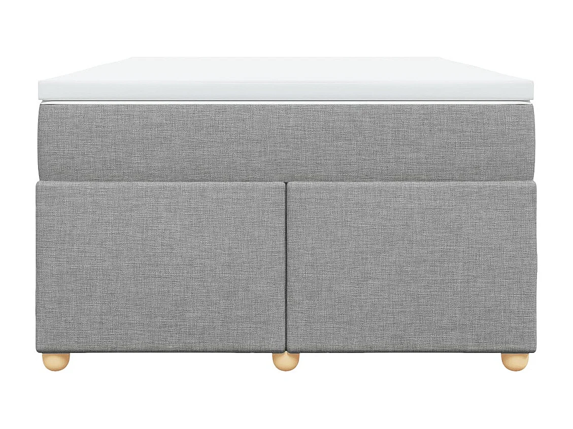 Giroletto a Molle con Materasso Grigio Chiaro 120x200cm Tessuto