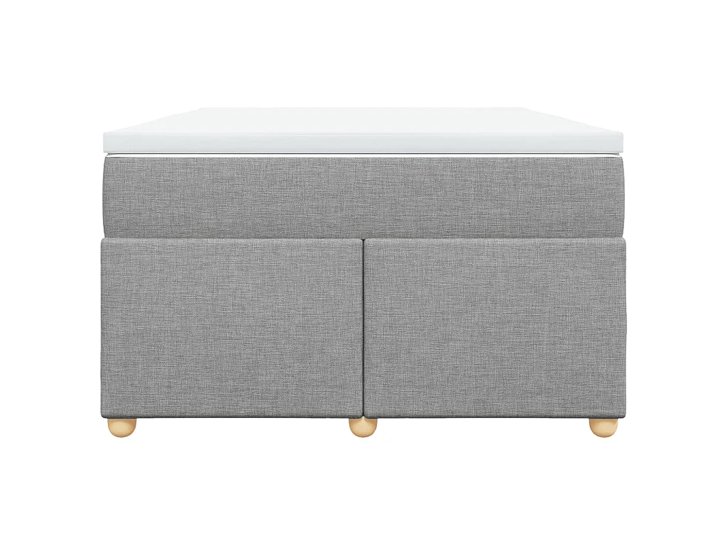 Boxspring met matras stof lichtgrijs 120x200 cm