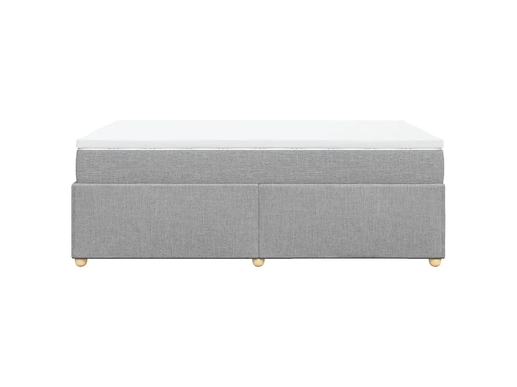 Boxspring met matras stof lichtgrijs 120x200 cm