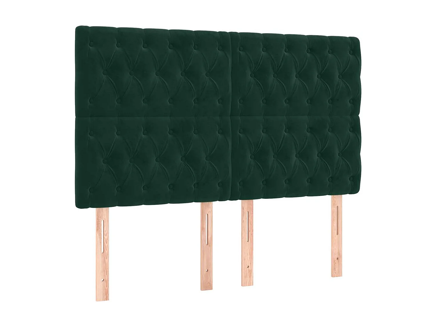 Cadre de lit sans matelas vert foncé 160x200 cm velours