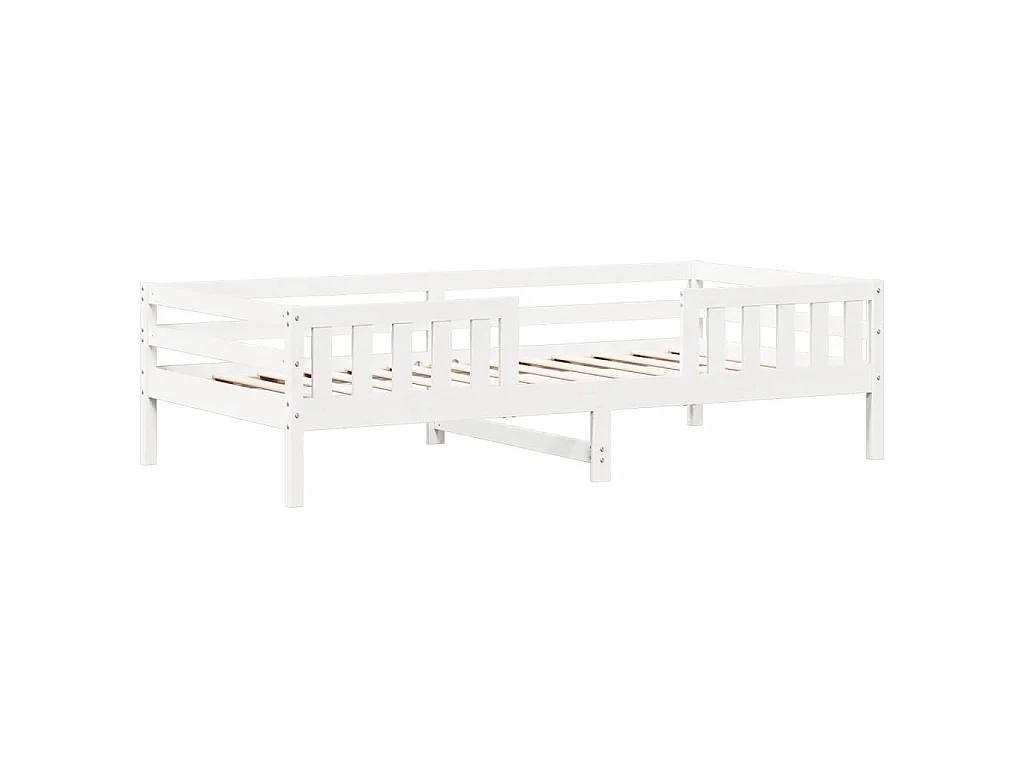 Ensemble de lit et de banc avec toit sans matelas 80x200 cm