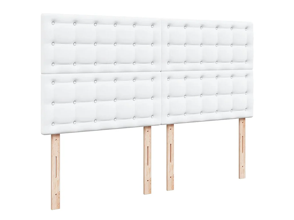 Sommier à lattes de lit avec matelas Blanc 180x200cm Similicuir