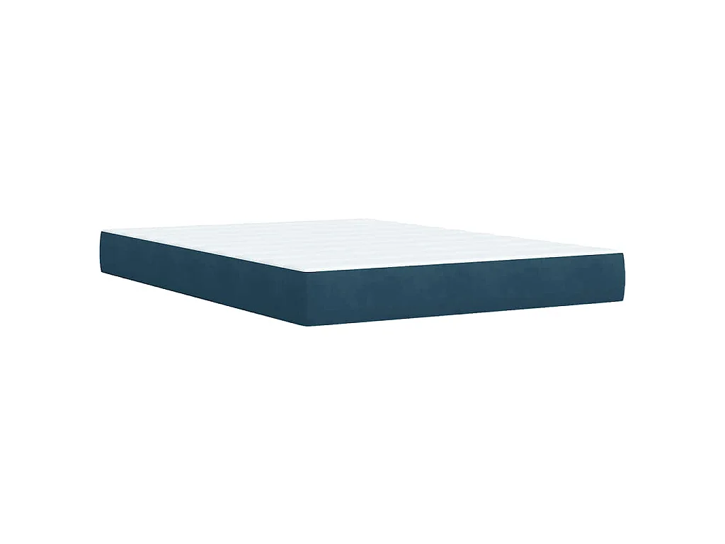 Boxspring met matras fluweel blauw 140x190 cm