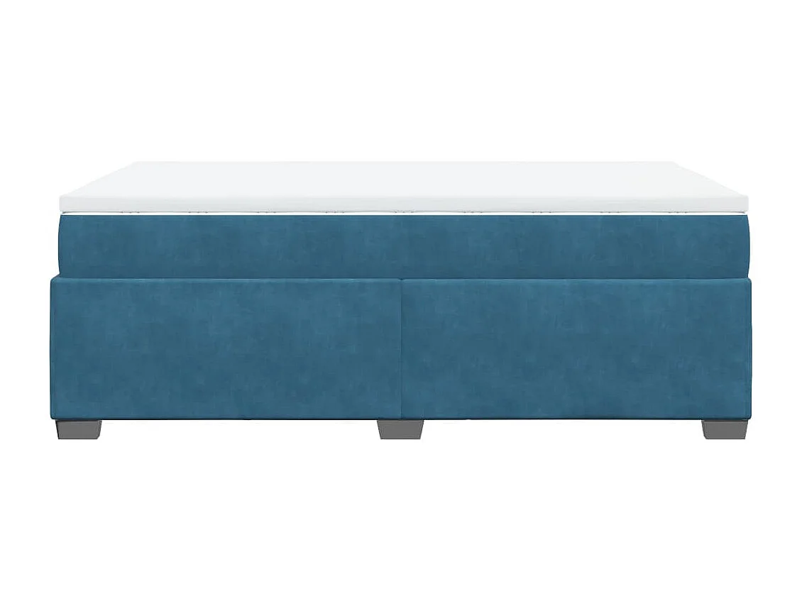 Sommier à lattes de lit et matelas Bleu foncé 120x200cm Velours