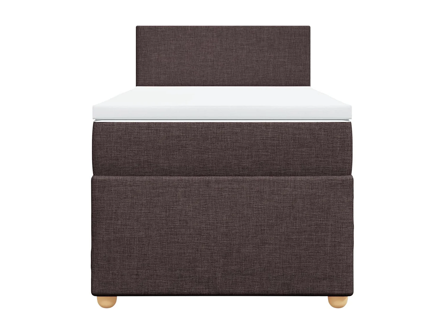 Giroletto a Molle con Materasso Marrone Scuro 90x190cm Tessuto