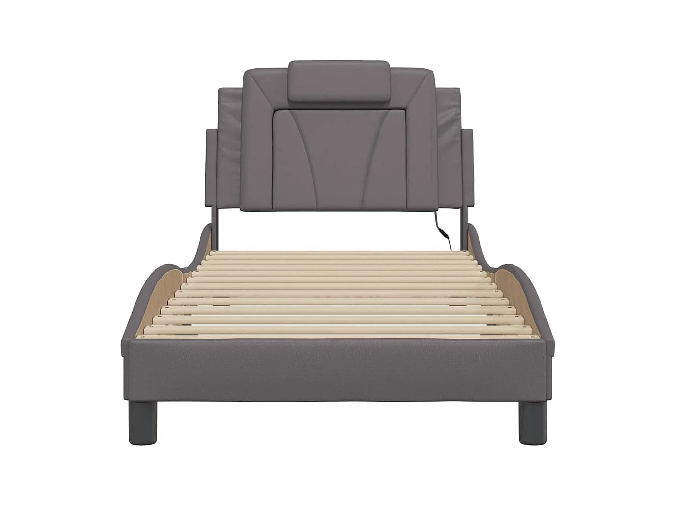 Cadre de lit Viana avec LED sans matelas gris 90x200 cm