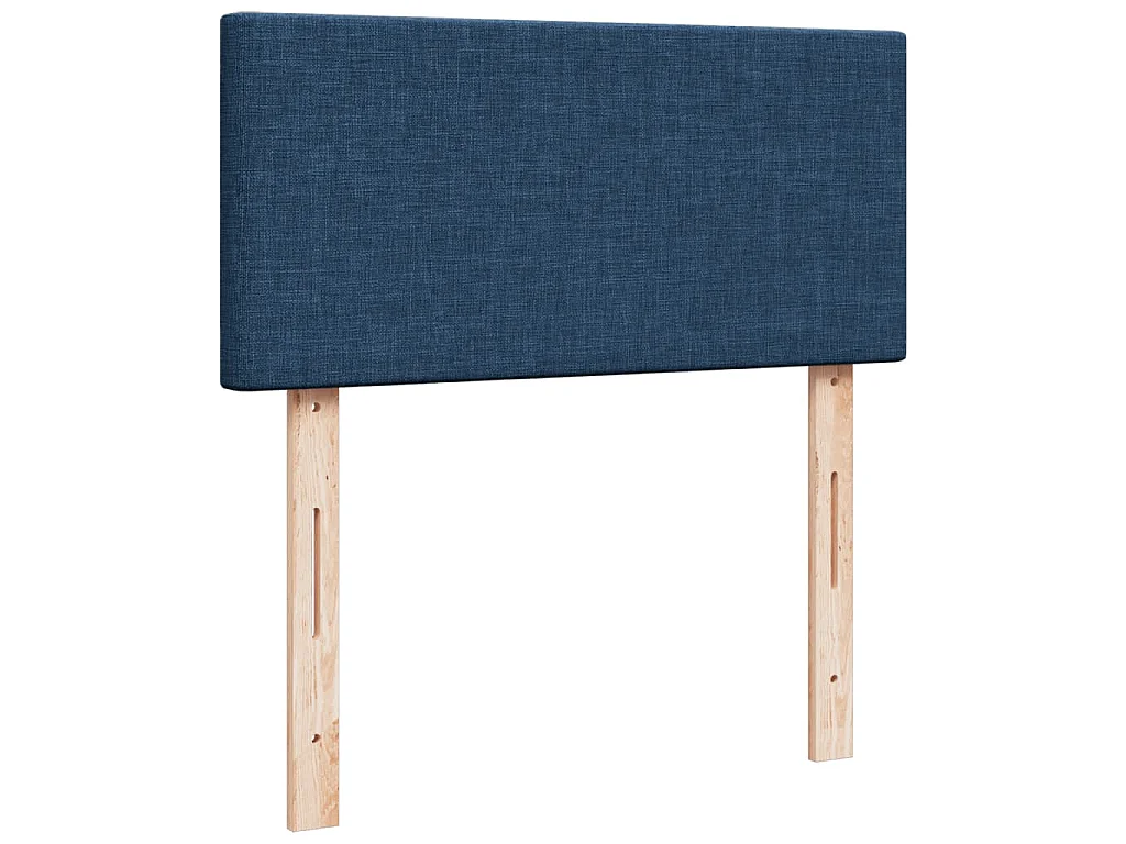 Boxspring met matras stof blauw 90x190 cm