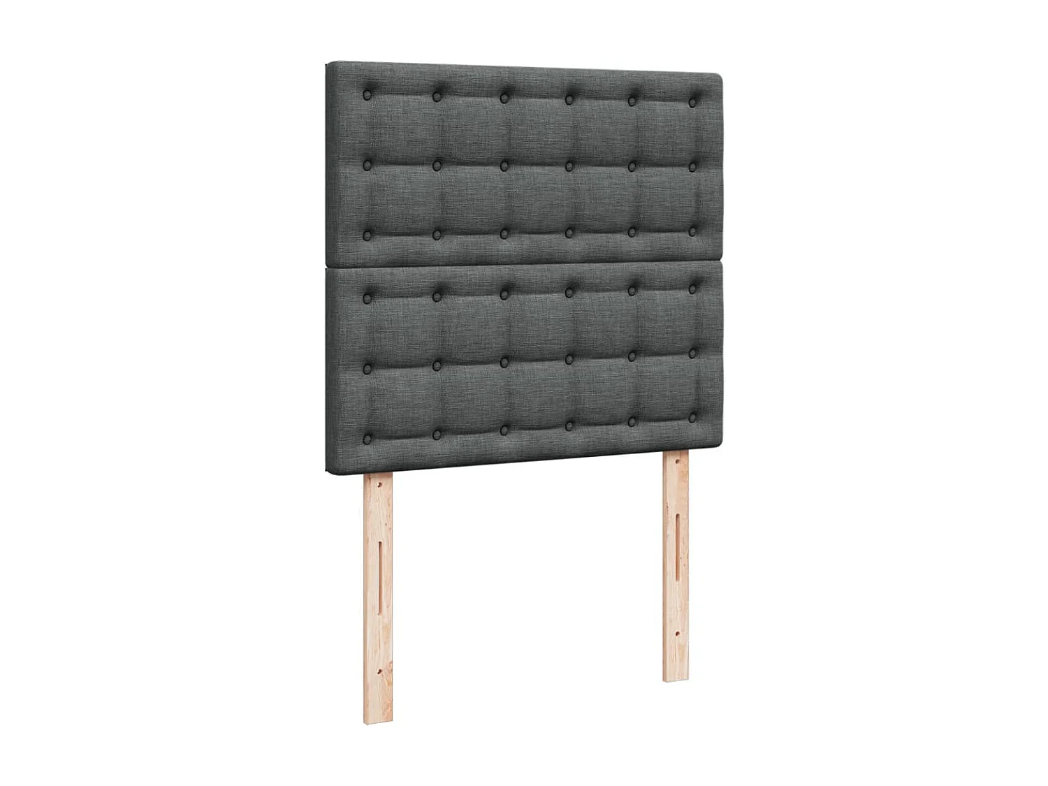 Cama box spring con colchón tela gris oscuro 90x190 cm