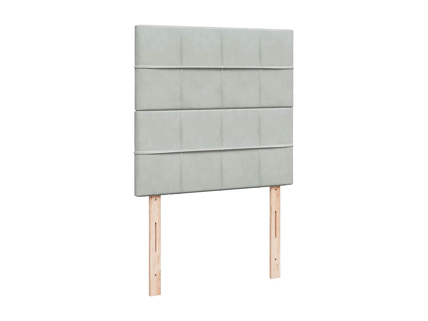 Giroletto a Molle con Materasso Grigio Chiaro 100x200cm Velluto