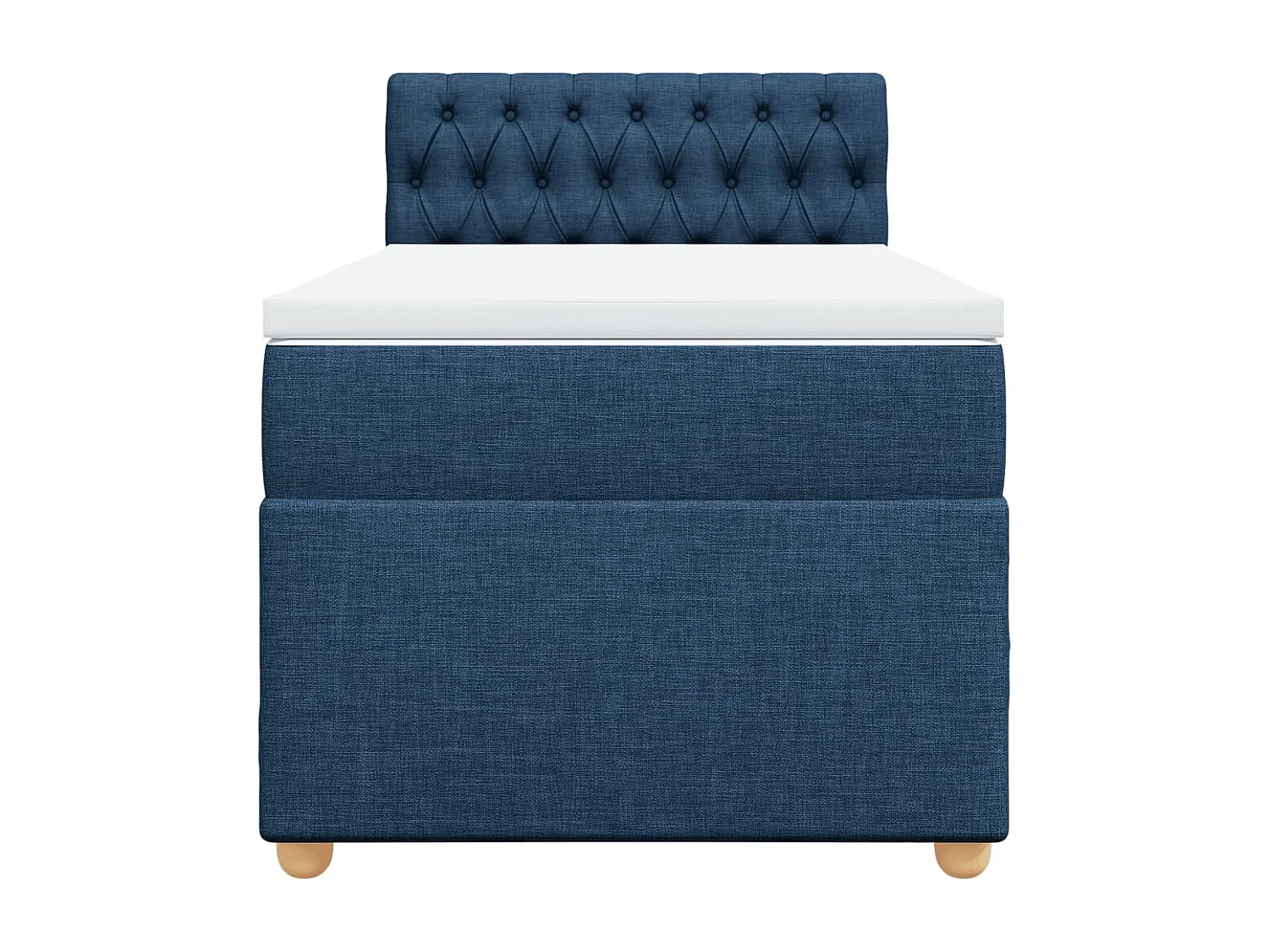 Sommier à lattes de lit avec matelas Bleu 90x190 cm Tissu