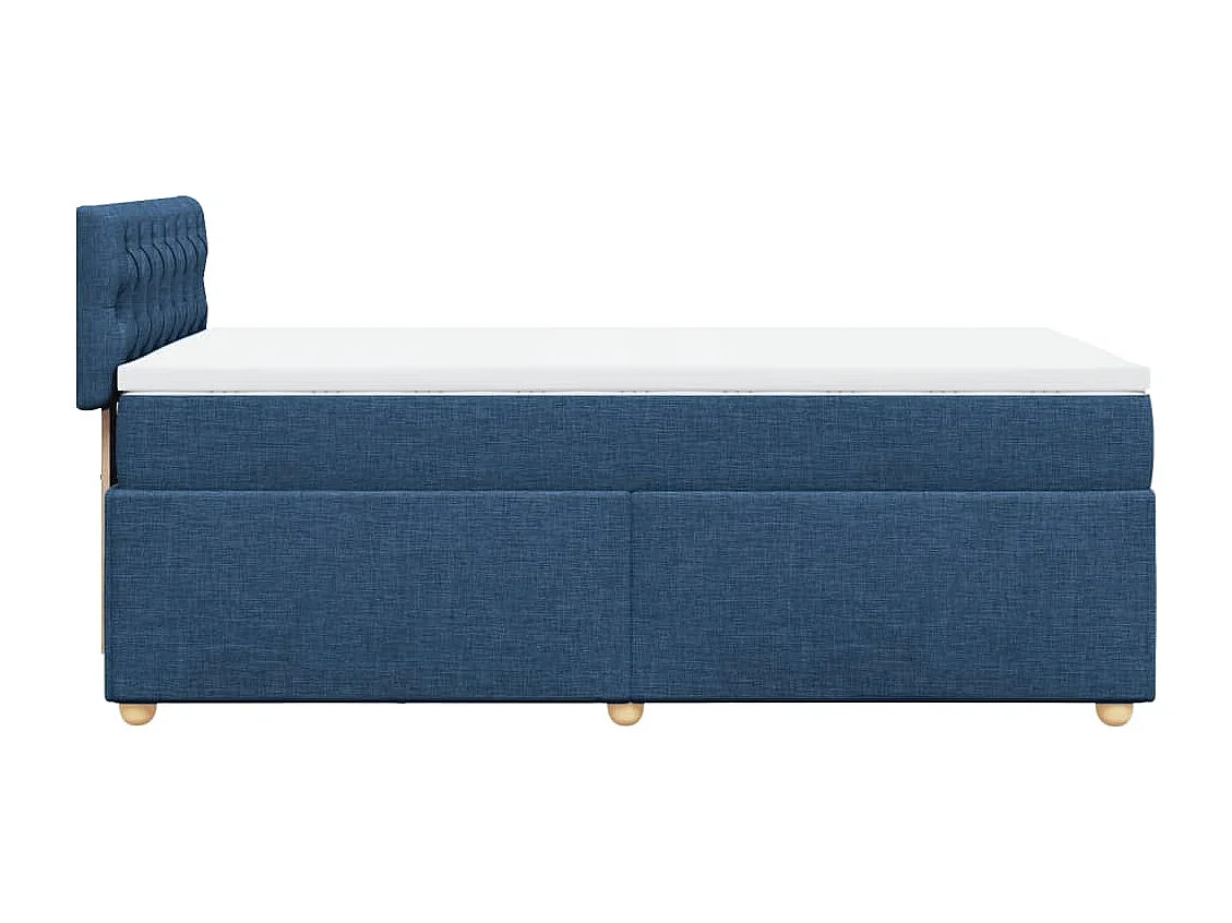 Giroletto a Molle con Materasso Blu 90x190 cm in Tessuto