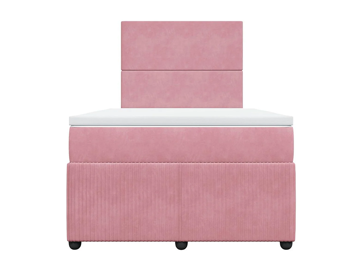 Sommier à lattes de lit avec matelas Rose 120x200 cm Velours