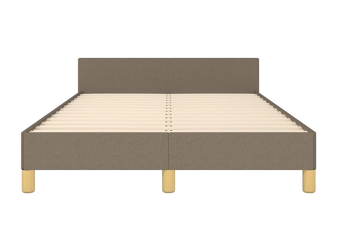Cadre de lit sans matelas taupe 120x190 cm tissu