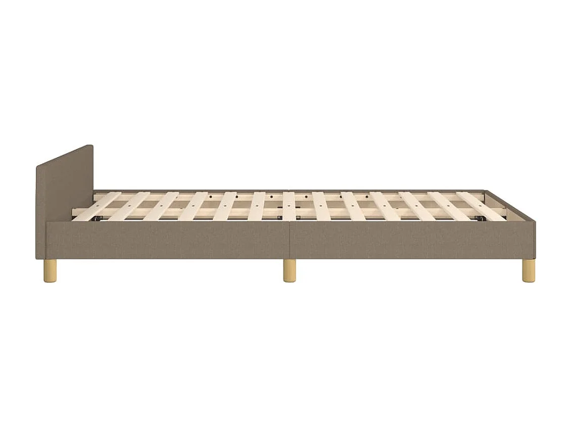 Cadre de lit sans matelas taupe 120x190 cm tissu