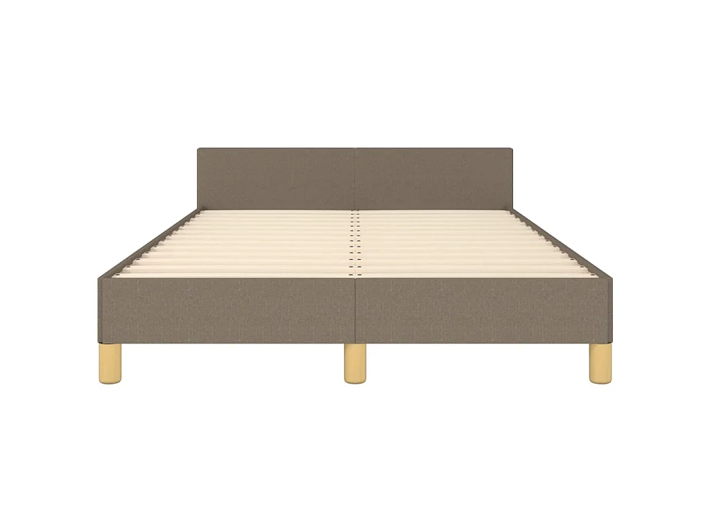 Cadre de lit sans matelas taupe 120x190 cm tissu