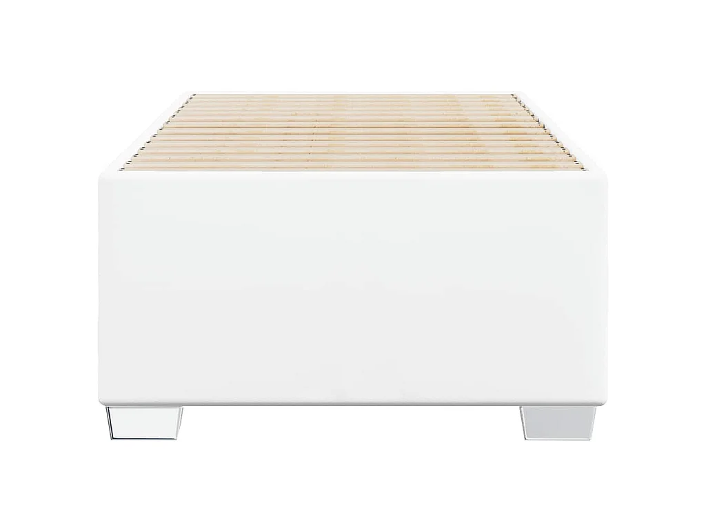 Cadre de lit sans matelas blanc 90x200 cm similicuir