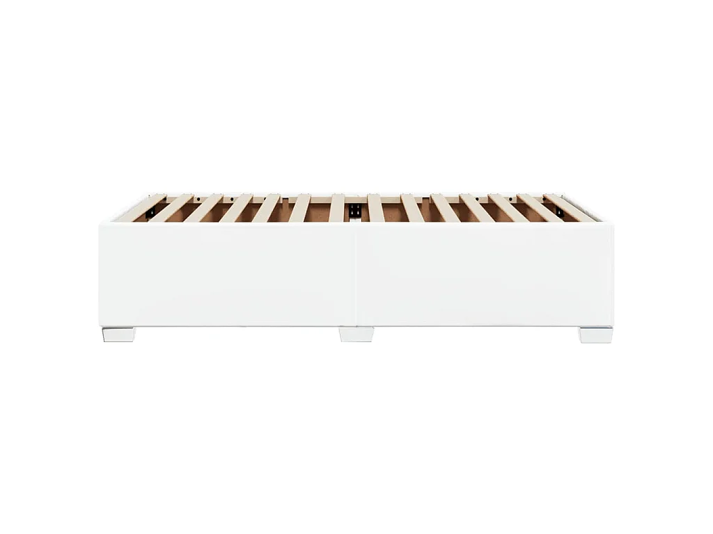 Cadre de lit sans matelas blanc 90x200 cm similicuir