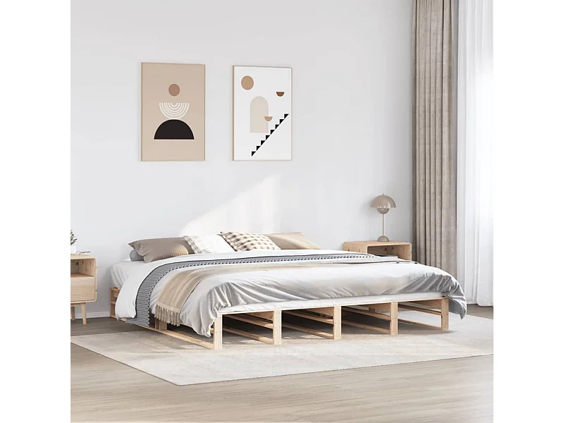 Bedframe zonder matras massief grenenhout 180x200 cm