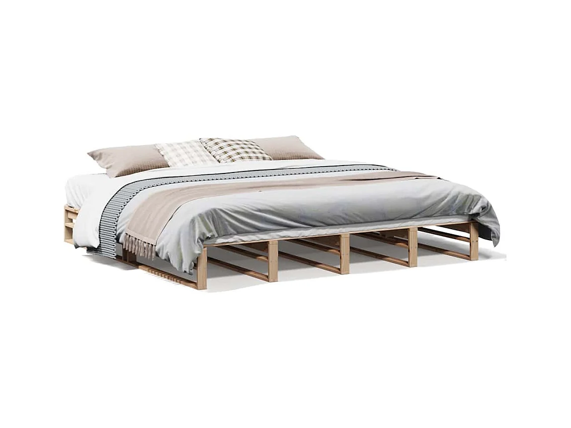 Bedframe zonder matras massief grenenhout 180x200 cm