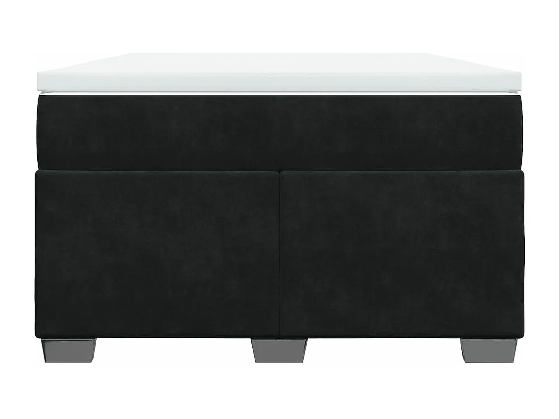 Sommier à lattes de lit avec matelas Noir 120x200 cm Velours