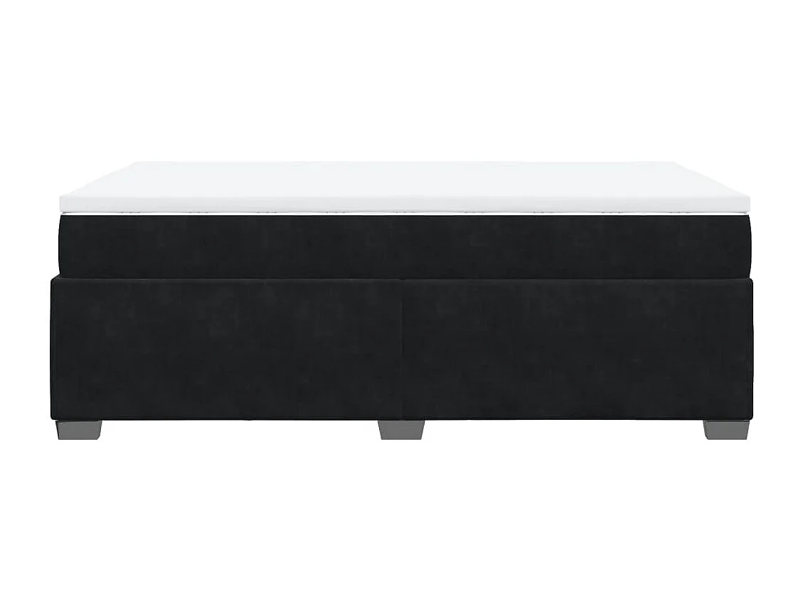 Sommier à lattes de lit avec matelas Noir 120x200 cm Velours