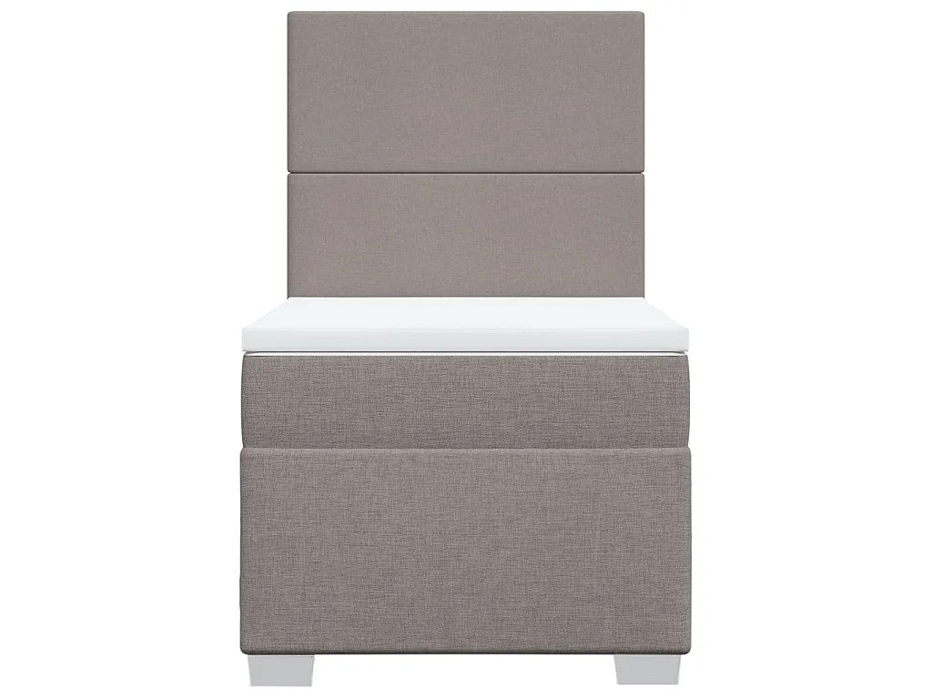 Boxspringbett mit Matratze Taupe 100x200 cm Stoff