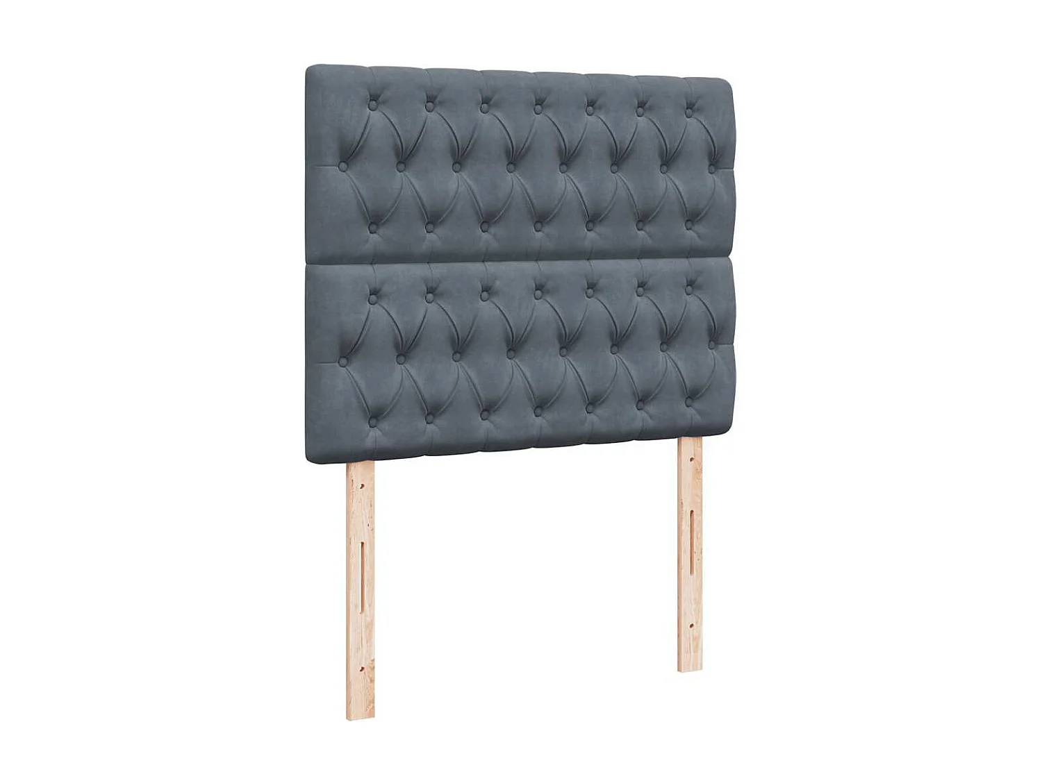 Giroletto a Molle con Materasso Grigio Scuro 120x190 cm Velluto