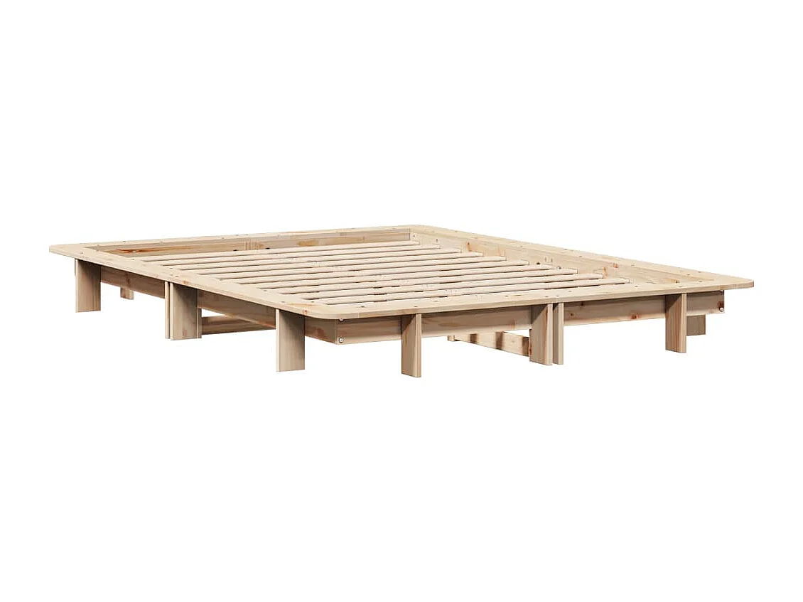 Cadre de lit sans matelas 150x200 cm bois de pin massif