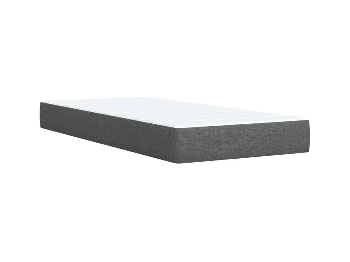 Sommier à lattes de lit avec matelas Gris foncé 80x200 cm Tissu