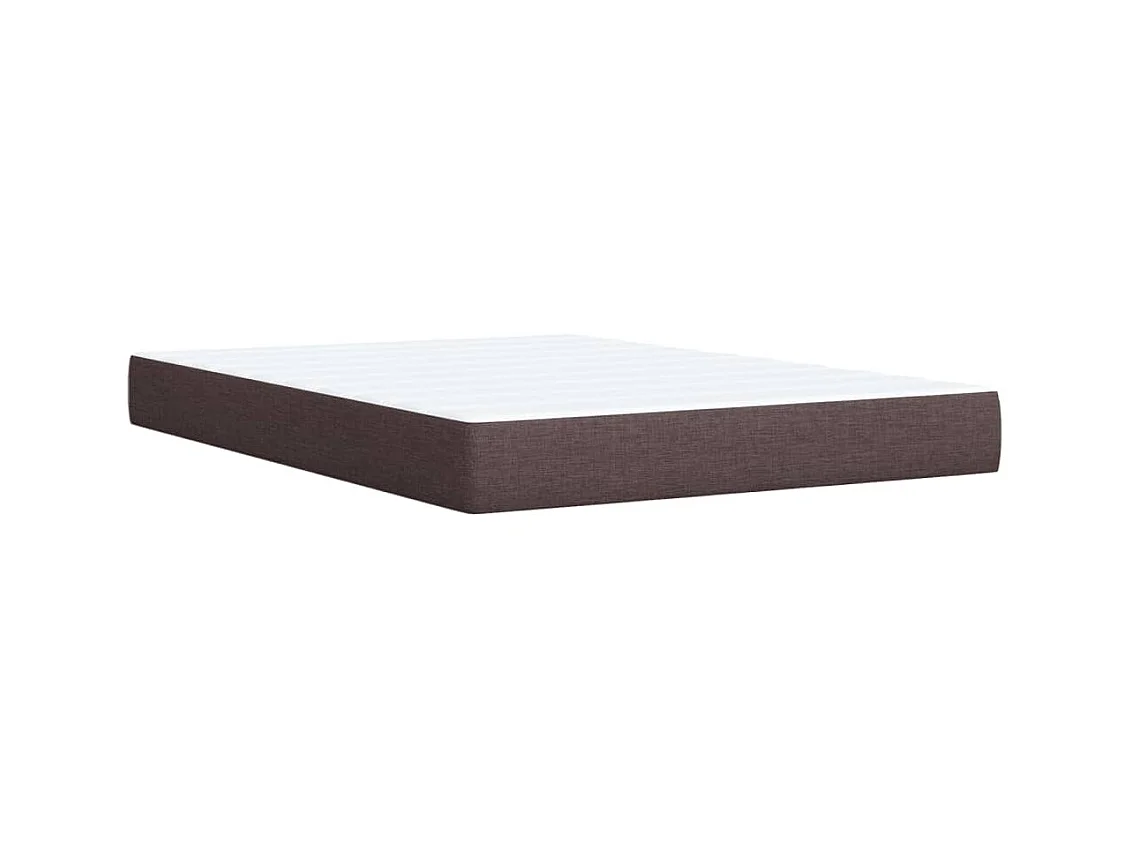 Boxspring met matras stof donkerbruin 140x190 cm