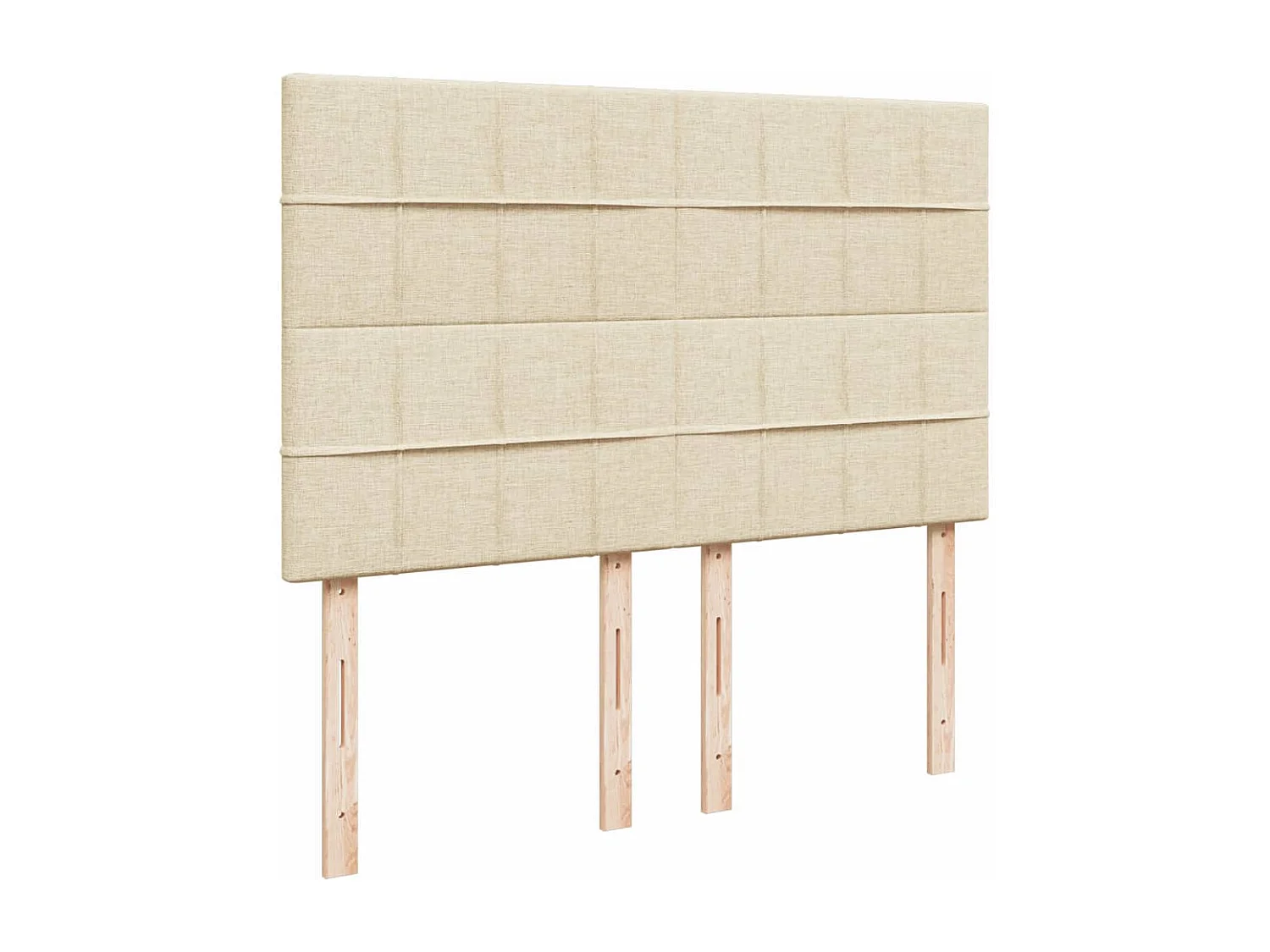 Cama com molas/colchão 140x190 cm tecido cor creme