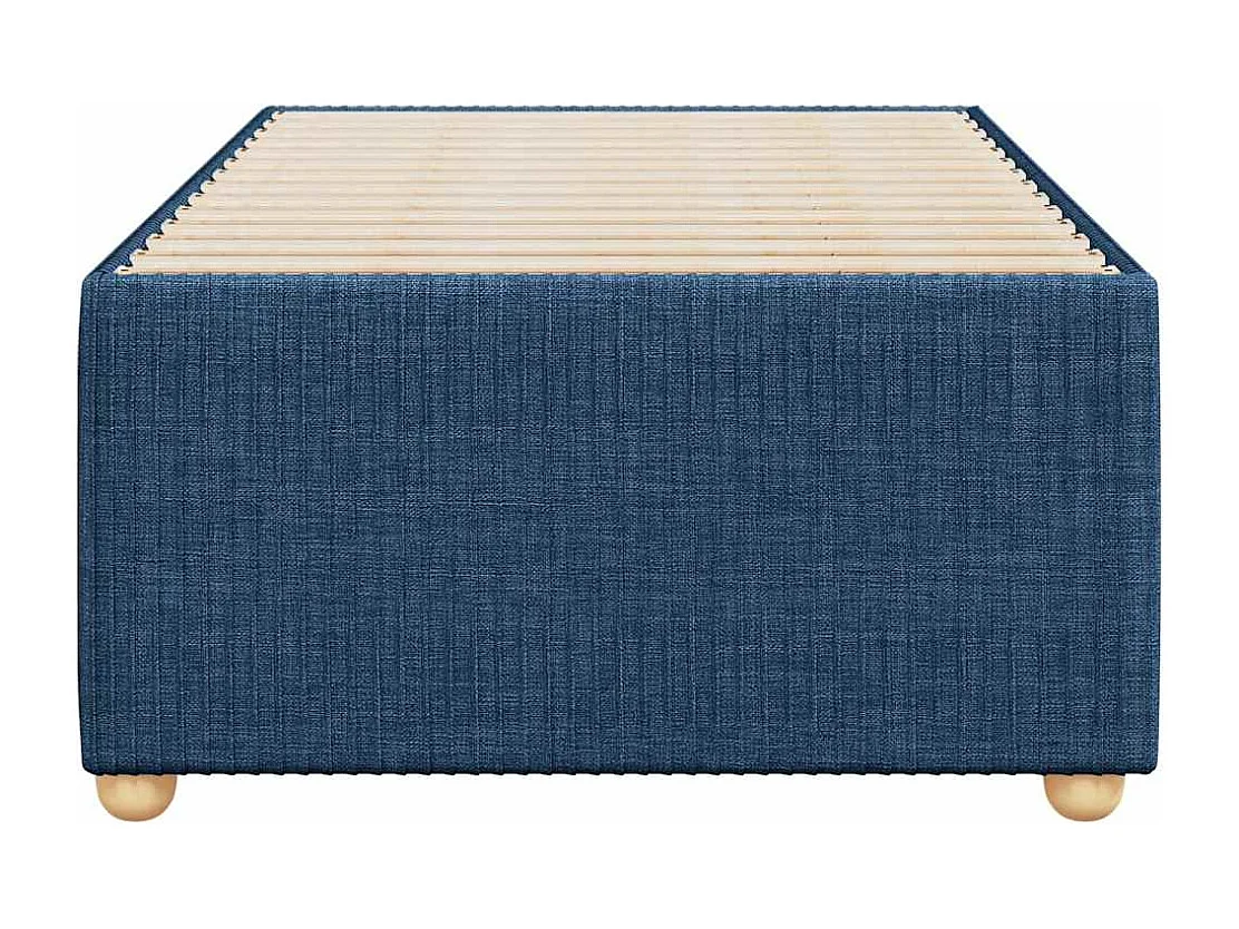 Cadre de lit sans matelas bleu 90x190 cm tissu