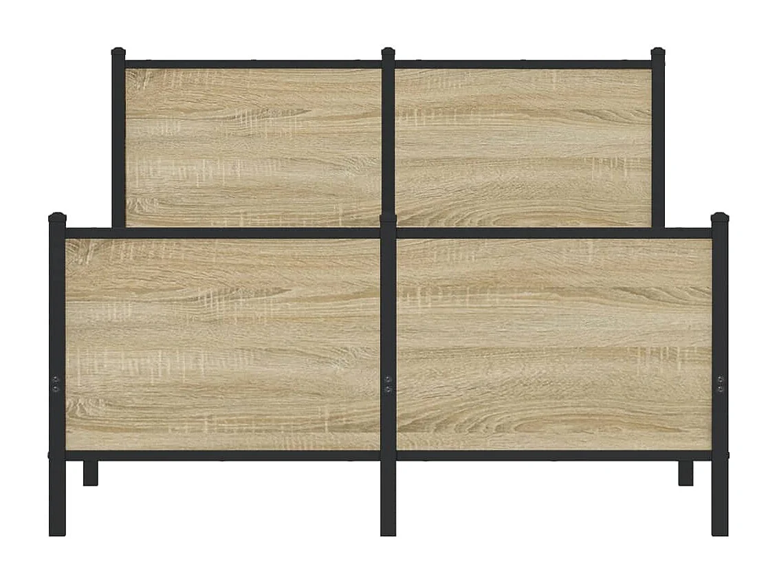 Metallbett ohne Matratze Sonoma-Eiche 120x190 cm