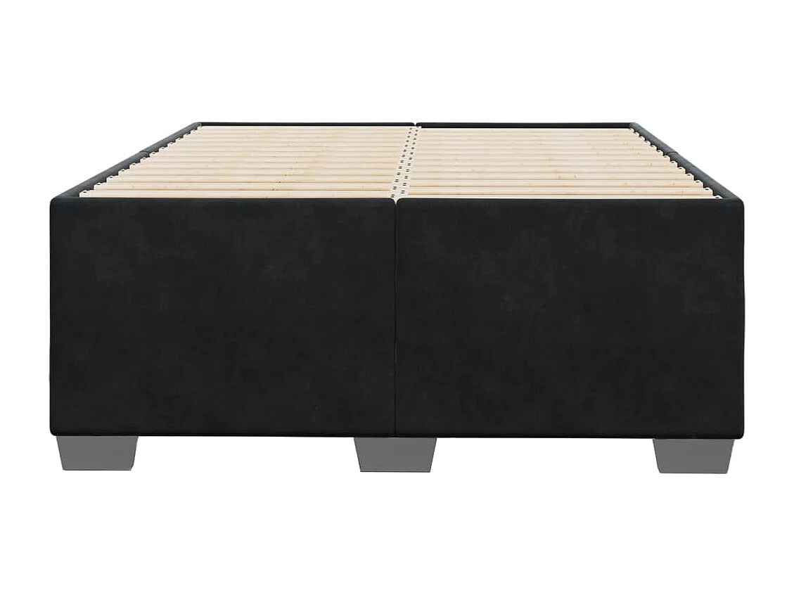 Cadre de lit sans matelas noir 120x190 cm velours