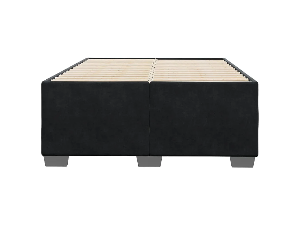 Cadre de lit sans matelas noir 120x190 cm velours