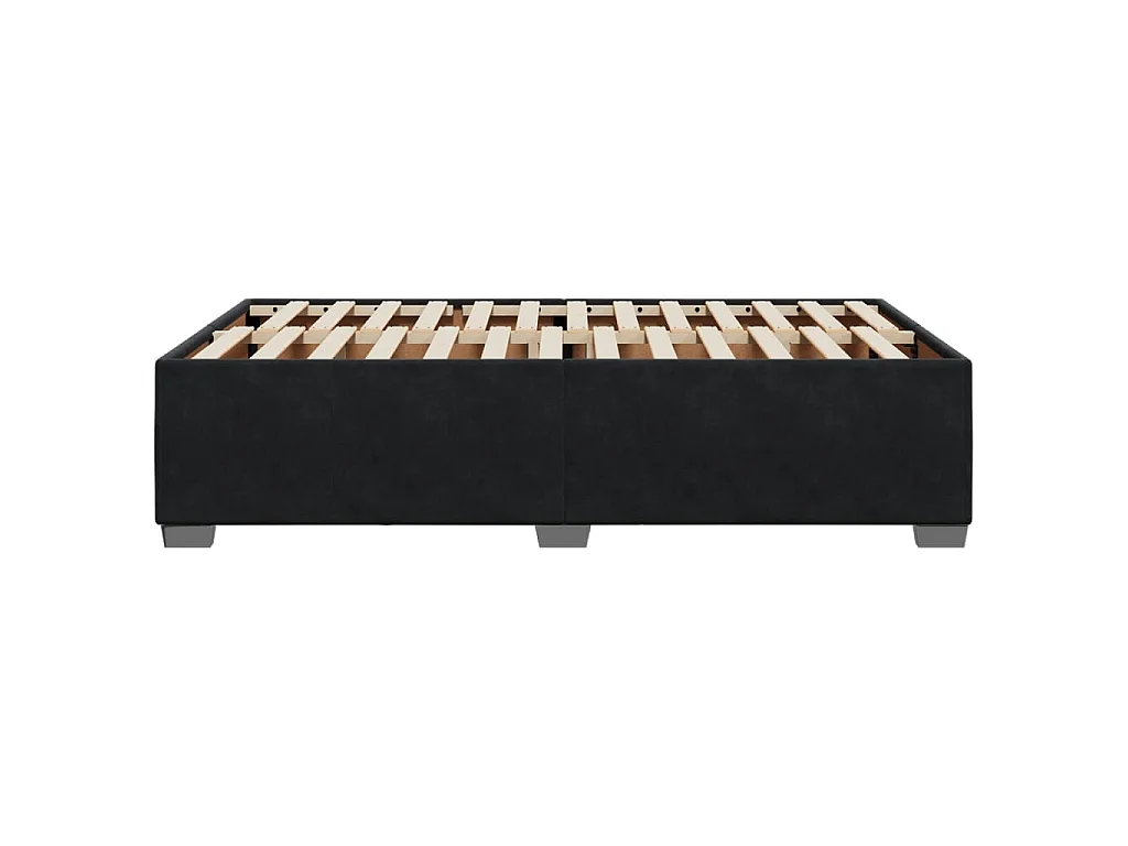 Cadre de lit sans matelas noir 120x190 cm velours
