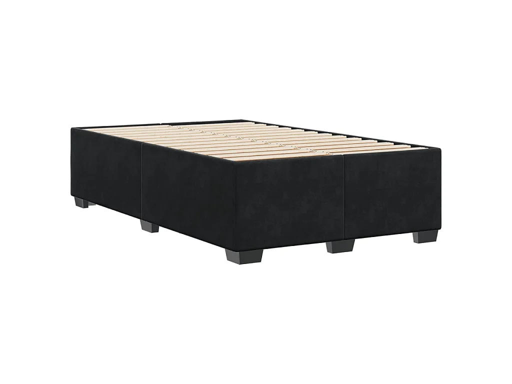 Cadre de lit sans matelas noir 120x190 cm velours