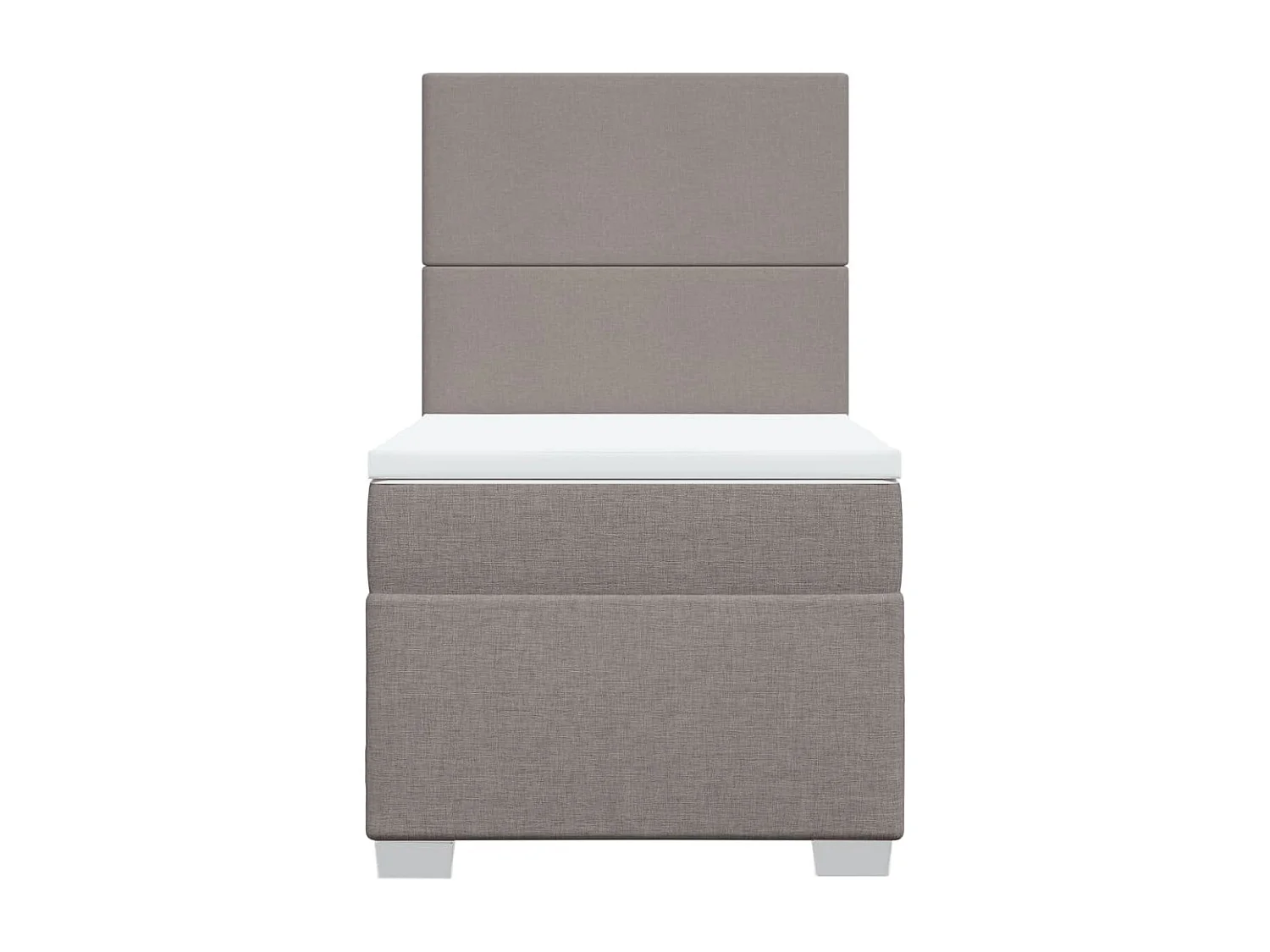 Sommier à lattes de lit avec matelas Taupe 90x190 cm Tissu