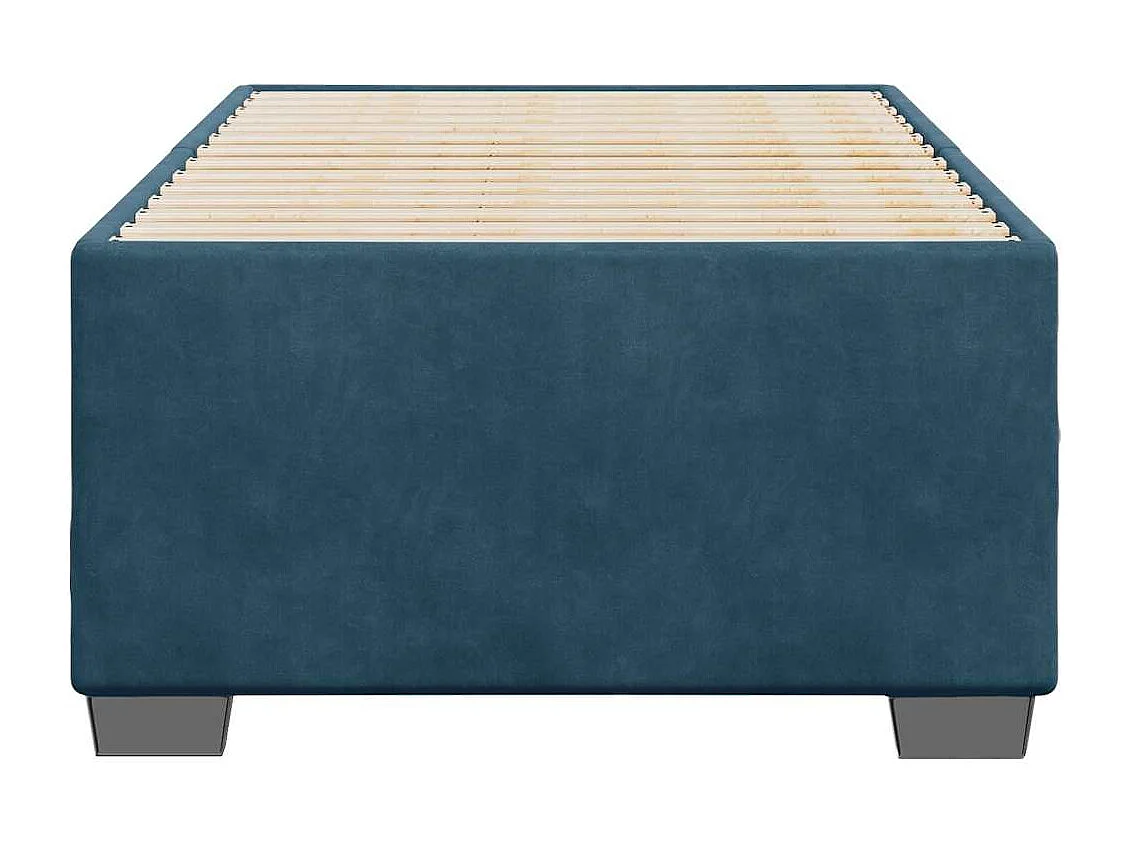 Cadre de lit sans matelas bleu 80x200 cm velours