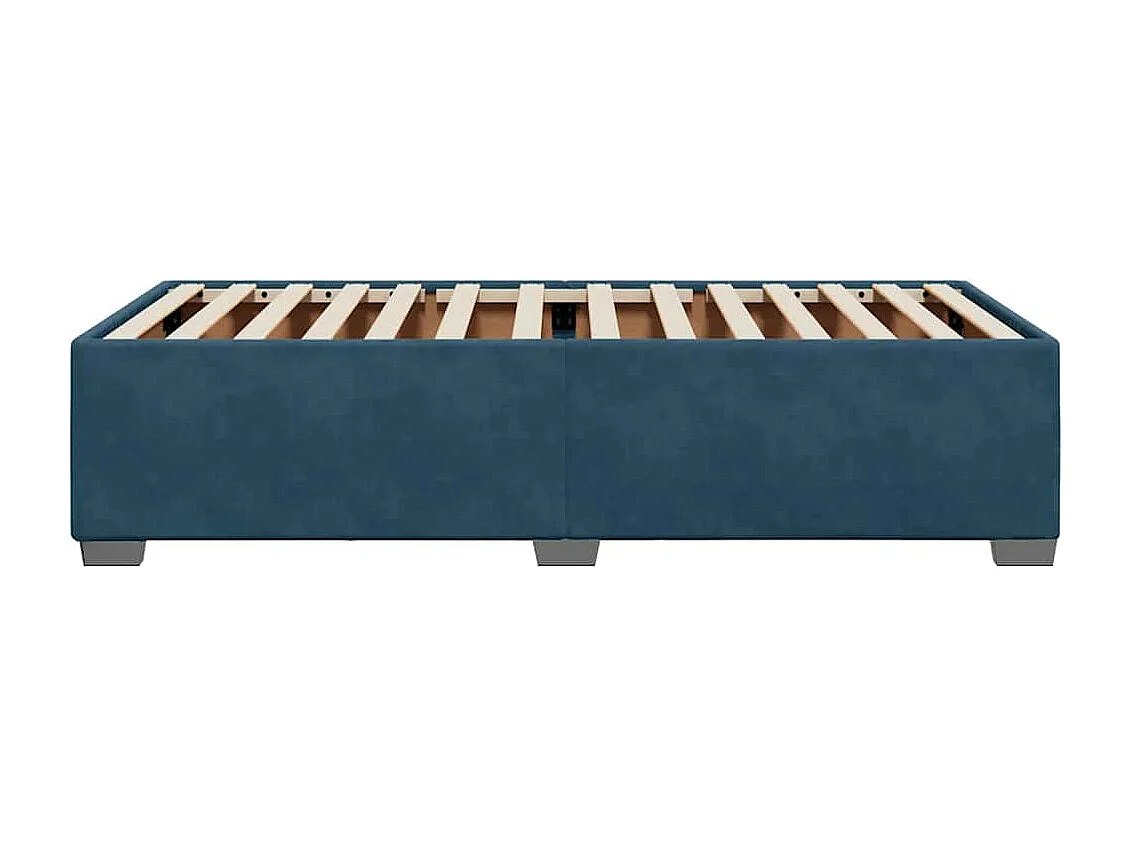 Cadre de lit sans matelas bleu 80x200 cm velours