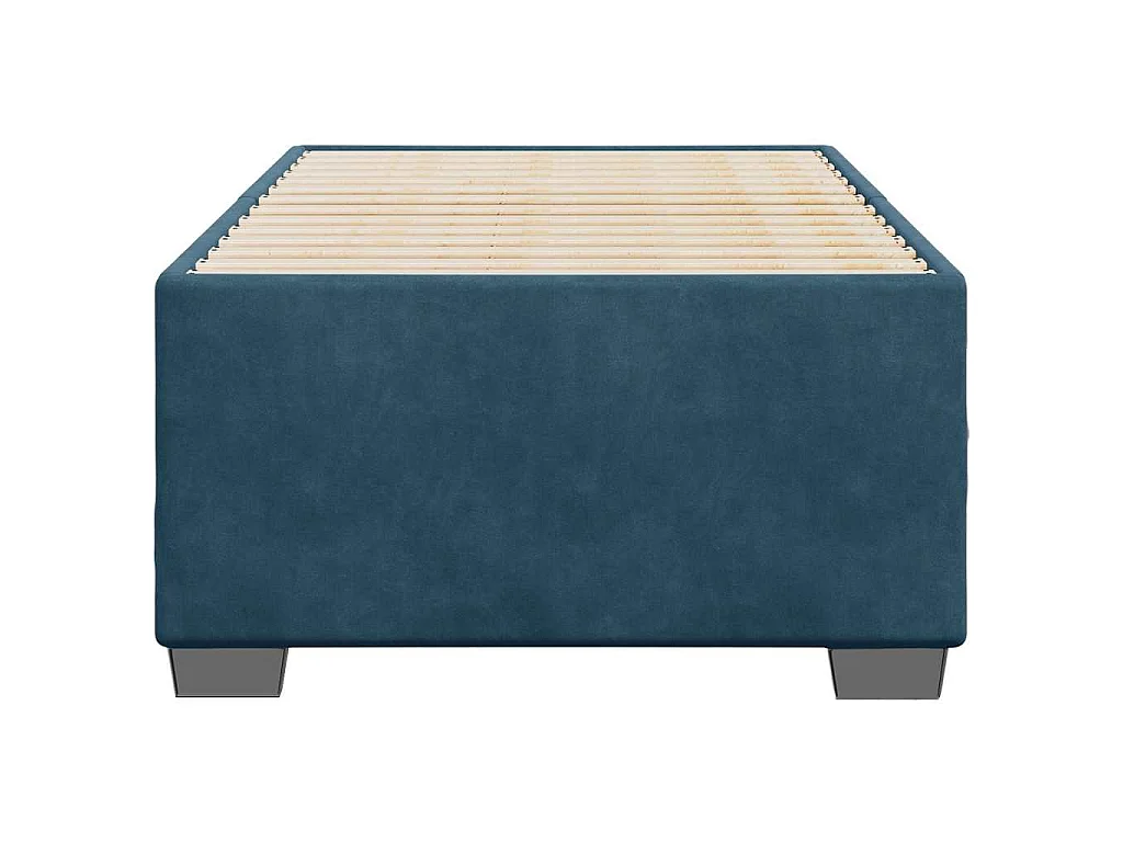 Cadre de lit sans matelas bleu 80x200 cm velours