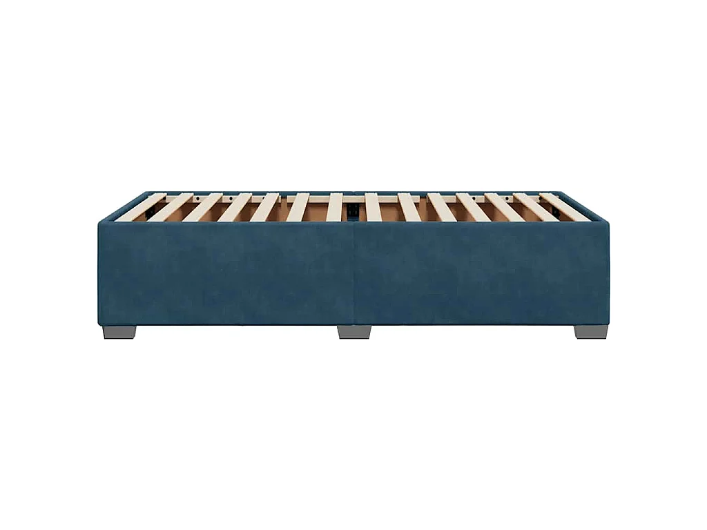 Cadre de lit sans matelas bleu 80x200 cm velours
