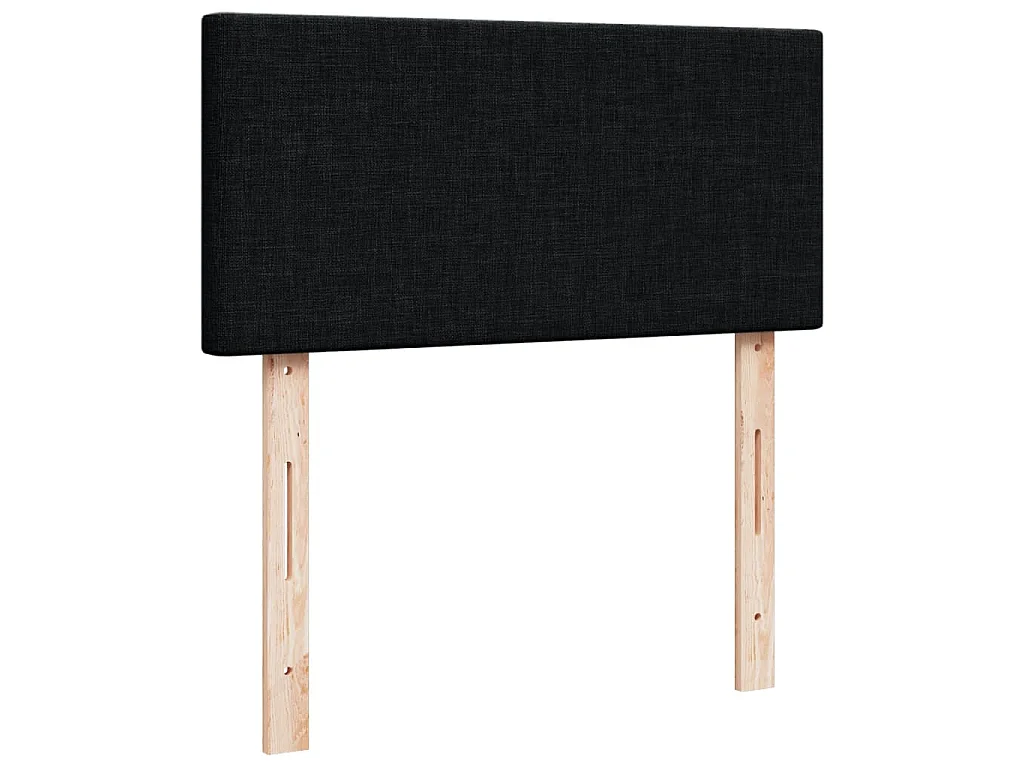 Cama com molas/colchão 90x200 cm tecido preto