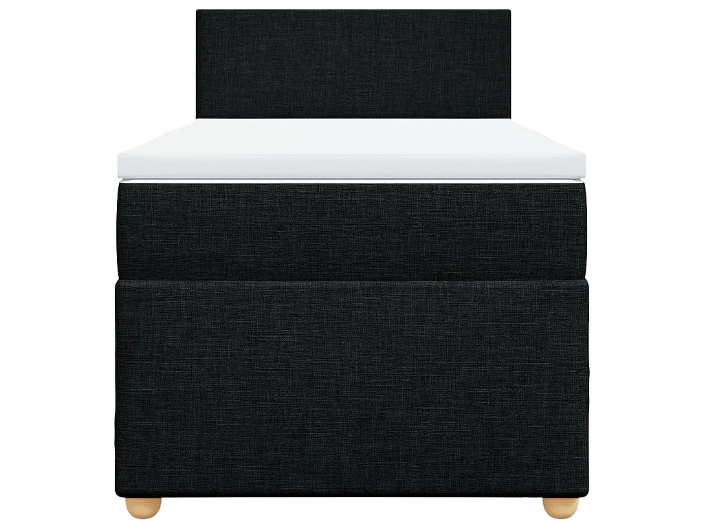Boxspring met matras stof zwart 90x200 cm
